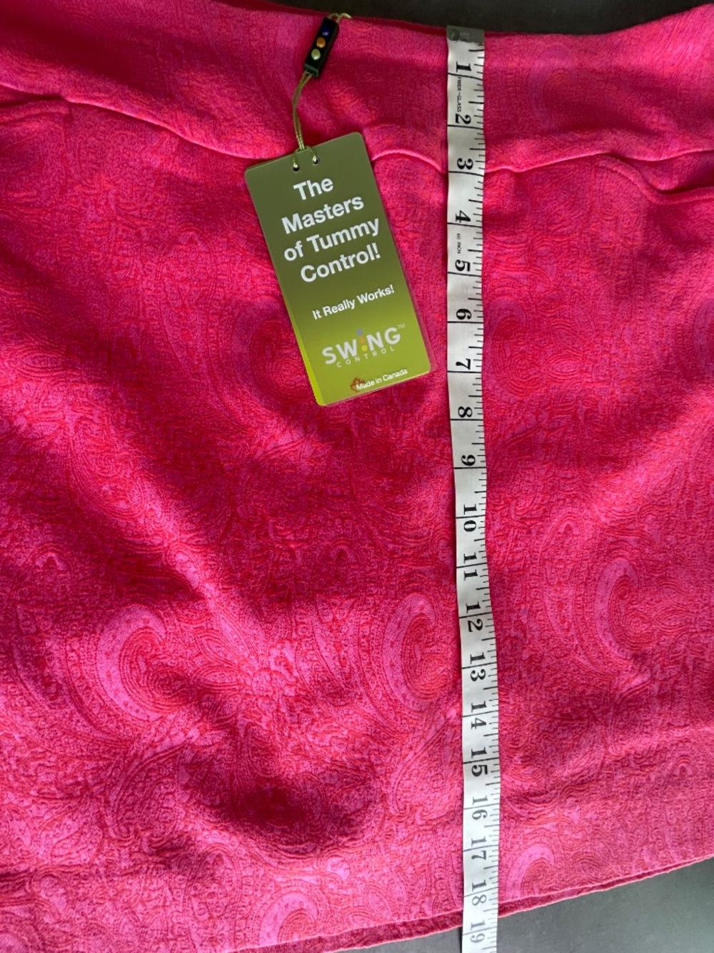 NWT Swing Control Skort Color Pink and Coral Paisley Sz 16 - Picture 4 of 6